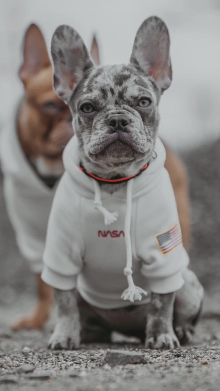NASA ™ Hundepullover | Dogs Supreme © | Hoodie | Weiß